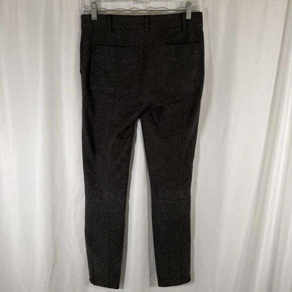 J Crew Pants Women's 00 Grey Skinny Fit Zip Leg Herringbone Print Pockets - Picture 6 of 12